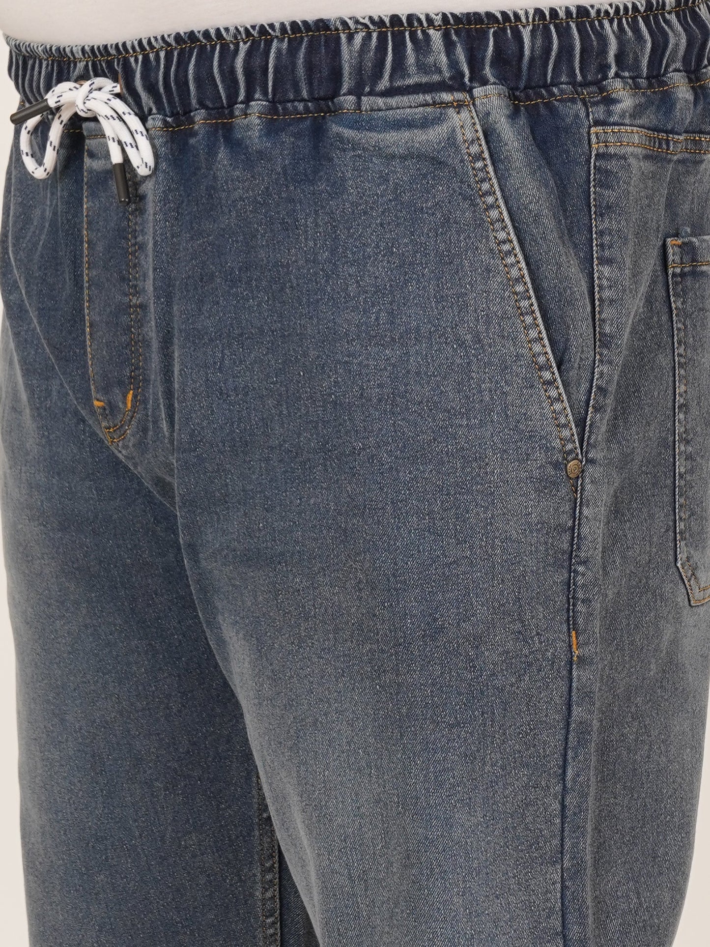 Men's Plus Size Elasticated Jeans KGDJN-406085
