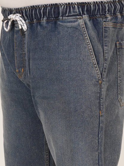 Men's Plus Size Elasticated Jeans KGDJN-406085