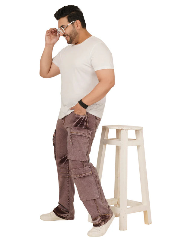 Men's Plus Size Denim Cargo KGDCR-406102