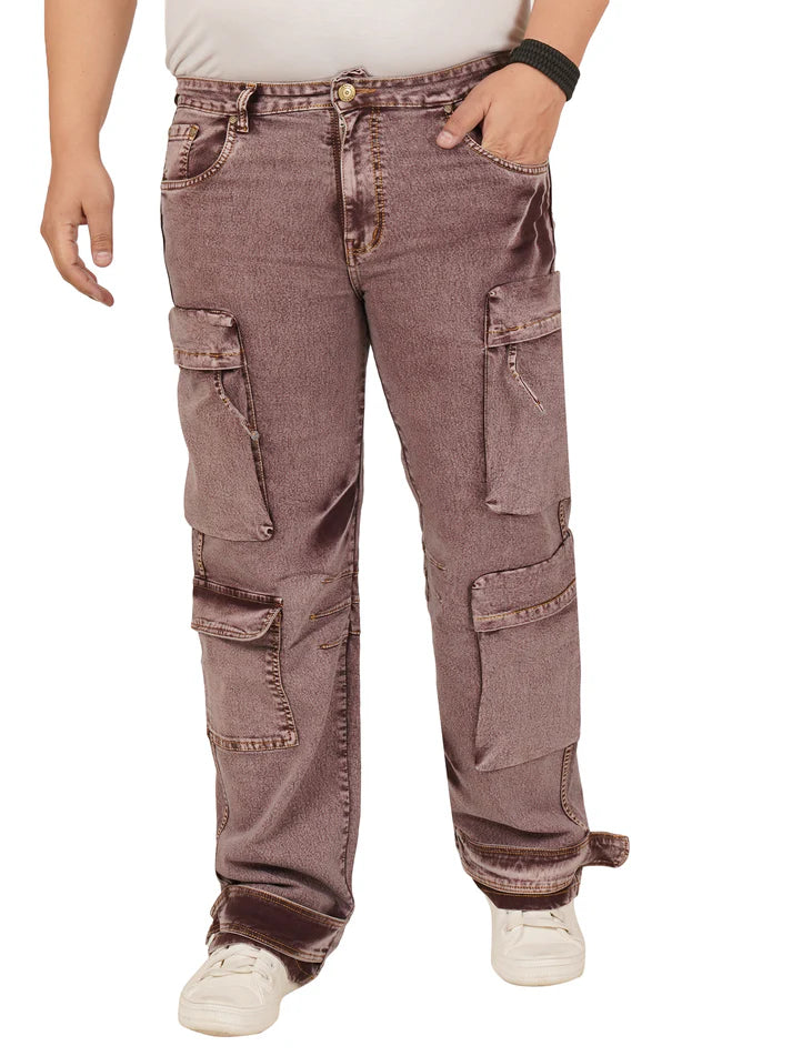 Men's Plus Size Denim Cargo KGDCR-406102