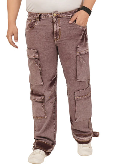 Men's Plus Size Denim Cargo KGDCR-406102