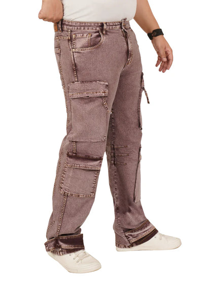 Men's Plus Size Denim Cargo KGDCR-406102