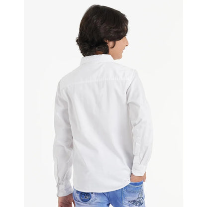 Kids Cotton Blend Classic White Shirt – Comfortable Casual & Formal Wear