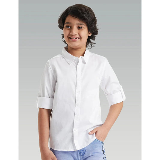 Kids Cotton Blend Classic White Shirt – Comfortable Casual & Formal Wear
