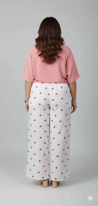 Women’s Fluid Rayon Wide-Leg Palazzo Pants – Pack of 2