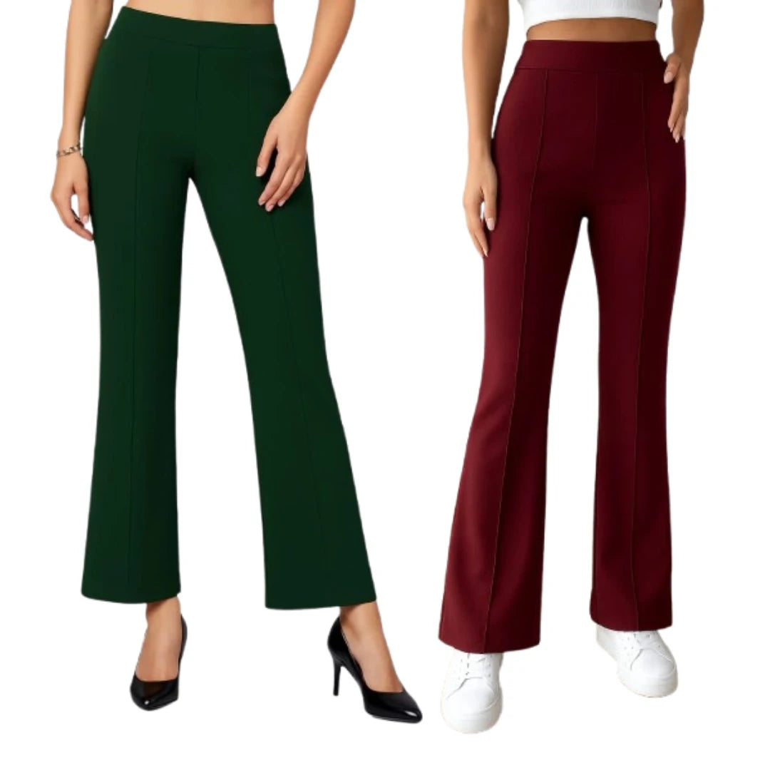 Women’s Ultra-Stretch Lycra Harem Pants – Pack of 2