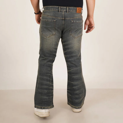 Kagad Mens Plus Size Boot Fit Dark fadded Blue Tint Color Denim Jeans - Style Code "KGDJN-406029