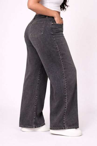 Womens high rise straight loose fit Jeans KGDJNS-404031