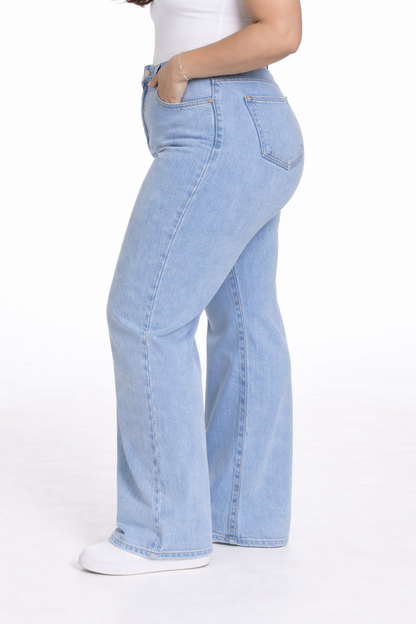 Womens high rise straight loose fit Jeans KGDJNS-404032