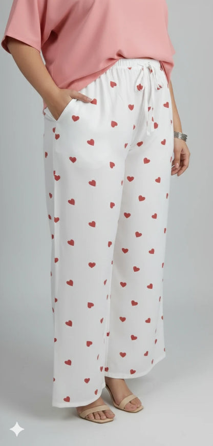 Women’s Fluid Rayon Wide-Leg Palazzo Pants – Pack of 2