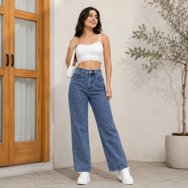 100 ZOO Korean Cotton Relaxed Fit Women’s Jeans