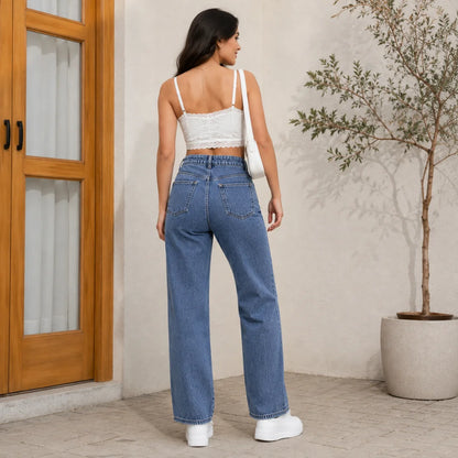 100 ZOO Korean Cotton Relaxed Fit Women’s Jeans