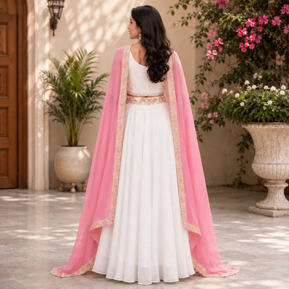 100 ZOO Women’s Cotton Lehenga Choli Set with Dupatta