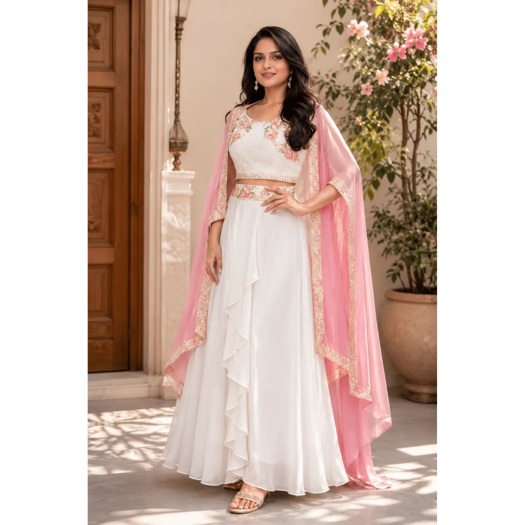 100 ZOO Women’s Cotton Lehenga Choli Set with Dupatta