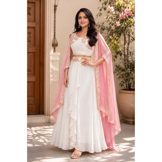 100 ZOO Women’s Cotton Lehenga Choli Set with Dupatta