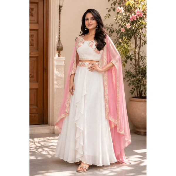 100 ZOO Women’s Cotton Lehenga Choli Set with Dupatta