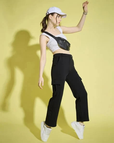 Women’s Ultra-Stretch Lycra Cargo Pants – Pack of 2