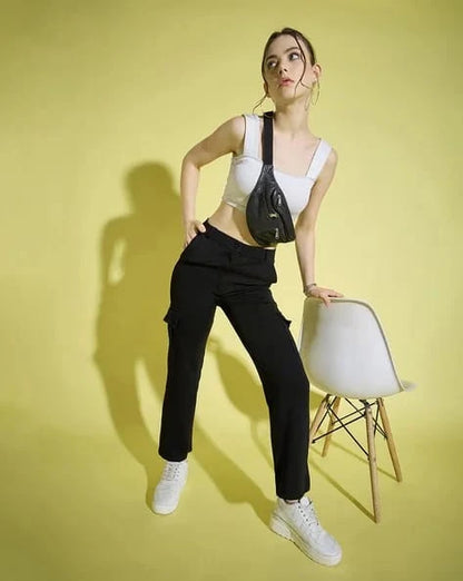 Women’s Ultra-Stretch Lycra Cargo Pants – Pack of 2