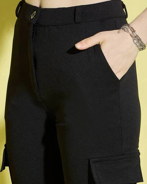 Women’s Ultra-Stretch Lycra Cargo Pants – Pack of 2