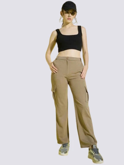 Women’s Ultra-Stretch Lycra Cargo Pants – Pack of 2