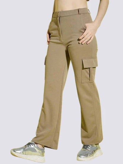 Women’s Ultra-Stretch Lycra Cargo Pants – Pack of 2