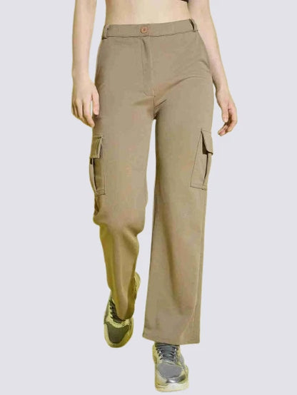 Women’s Ultra-Stretch Lycra Cargo Pants – Pack of 2