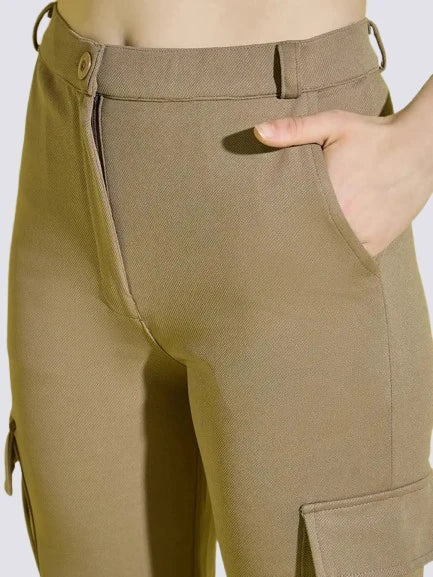 Women’s Ultra-Stretch Lycra Cargo Pants – Pack of 2
