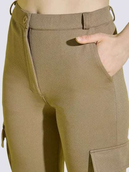 Women’s Ultra-Stretch Lycra Cargo Pants – Pack of 2