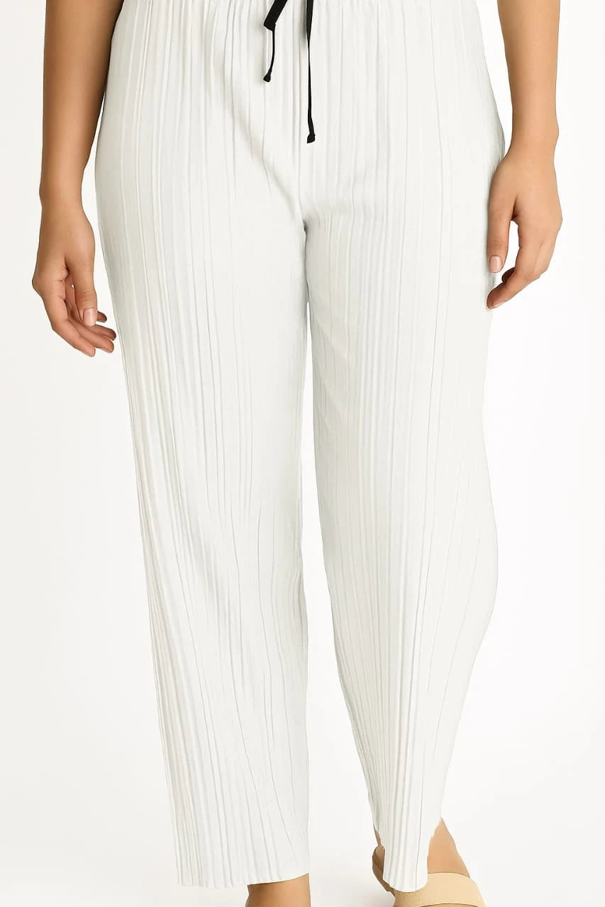 Women’s Premium Lycra Pleated Palazzo Pants – Pack of 2