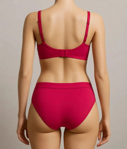 Elegant Cotton Blend Bra & Panty Set – Soft Support Everyday Lingerie