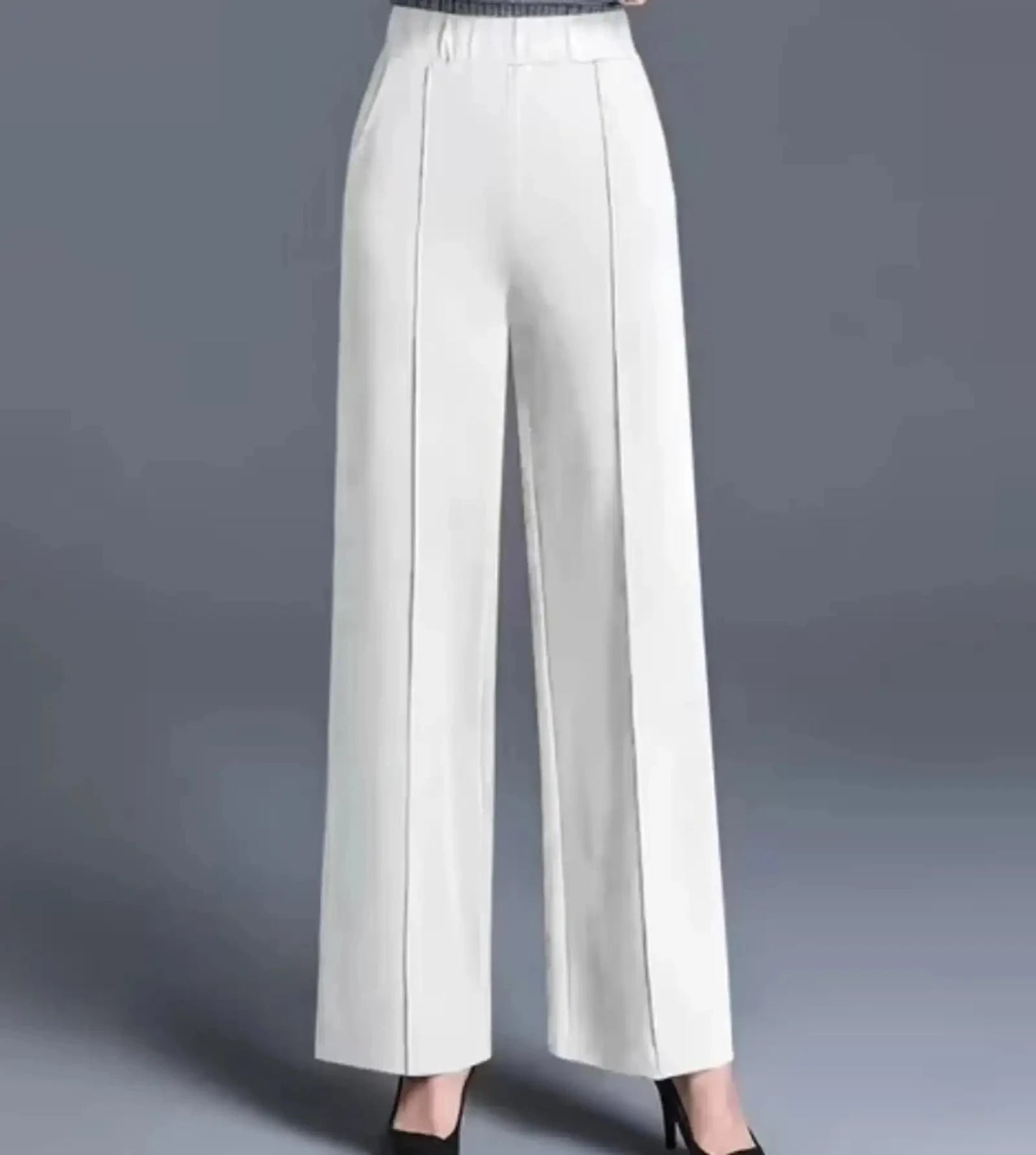 Women’s High-Rise Straight Fit Stretch Pants – Pack of 2