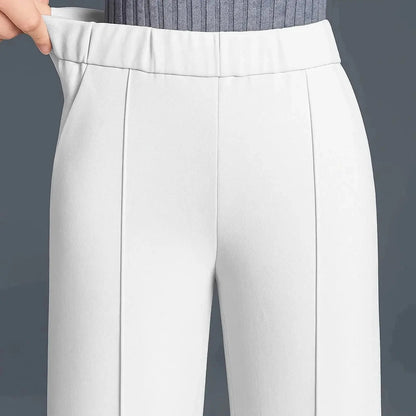 Women’s High-Rise Straight Fit Stretch Pants – Pack of 2