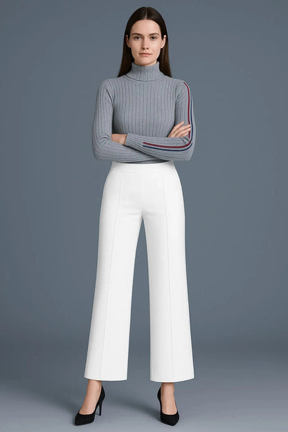 Women’s High-Rise Straight Fit Stretch Pants – Pack of 2